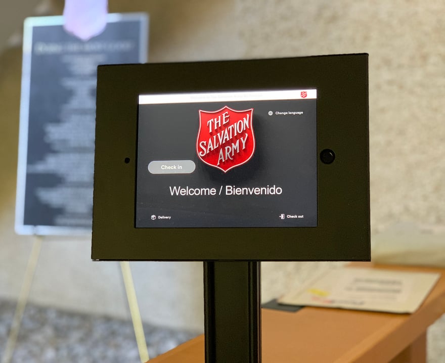 The Salvation Army welcome screen