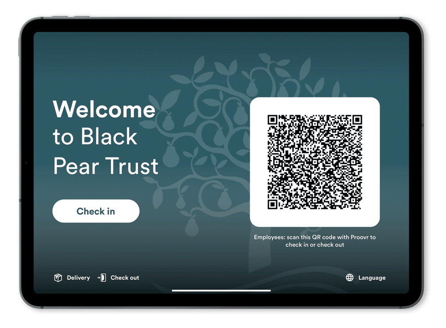 The Black Pear Trust Proxyclick employee check-in