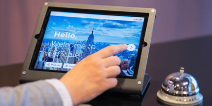 Proxyclick welcome touch screen cloud-based visitor management